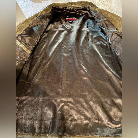 Women’s Suede  Moss Green Coat - Picture 5 of 10